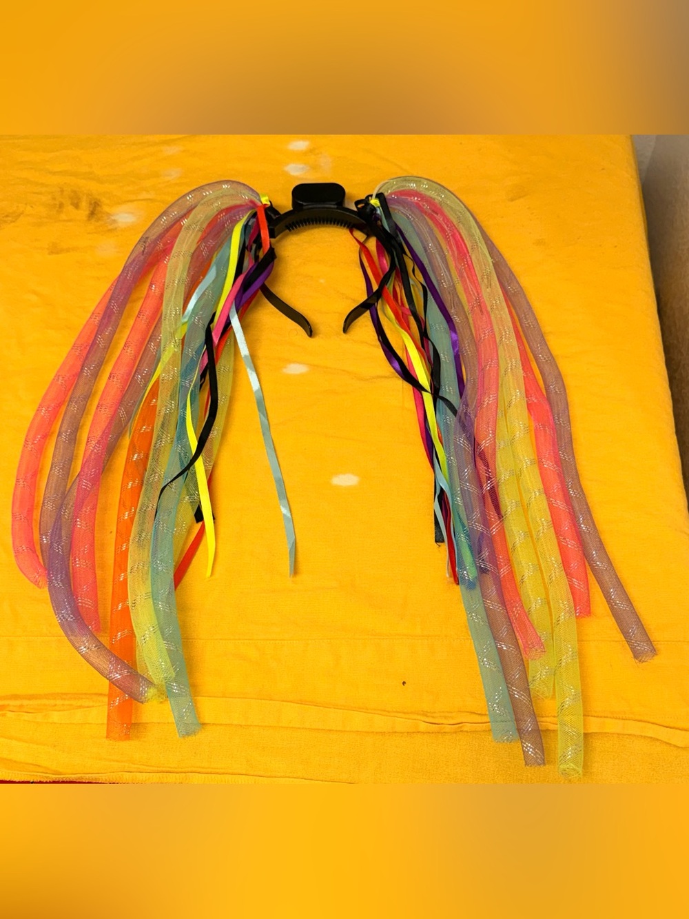 Halloween Rainbow Ribbon Streamer Headband - Multicolor
